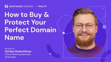 🔴 How to Buy & Protect Your Perfect Domain Name | Hostinger at Designhill (Pre-recorded)