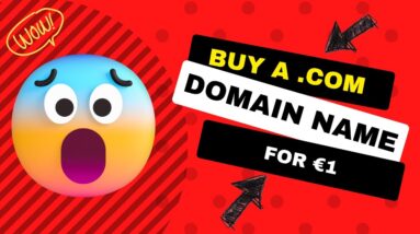 Buy a .com domain name for only €1