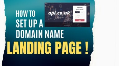 How to set up a domain name landing page to sell your domain names FULL GUIDE ££££